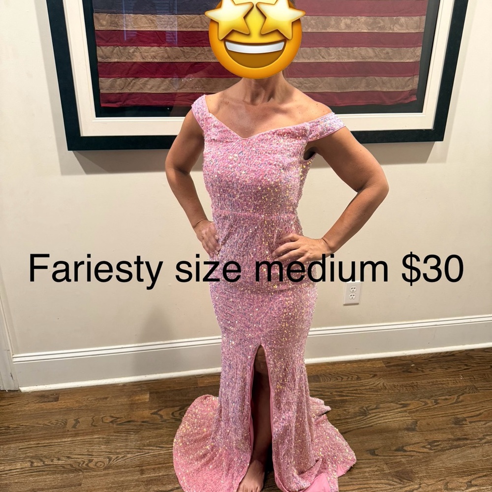 Elegant Pink Off-Shoulder Sequin Dress